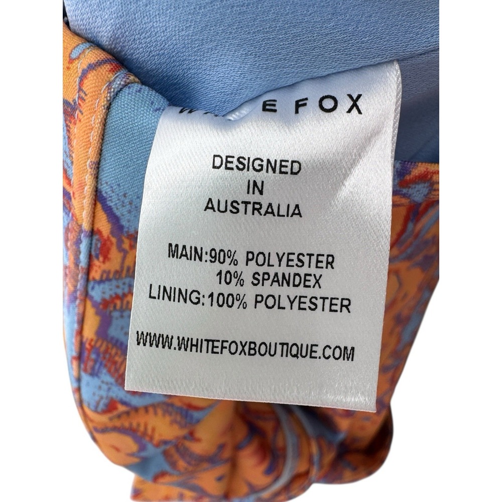 White Fox Orange Floral Strapless Skirt Set‎ M/L NWT Summer Party Travel - Picture 12 of 13
